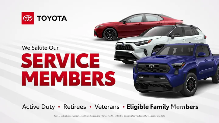 Toyota Salutes Our Military Service Members - February 2025 Incentives