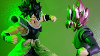 broly vs goku black (dragon ball stop motion)