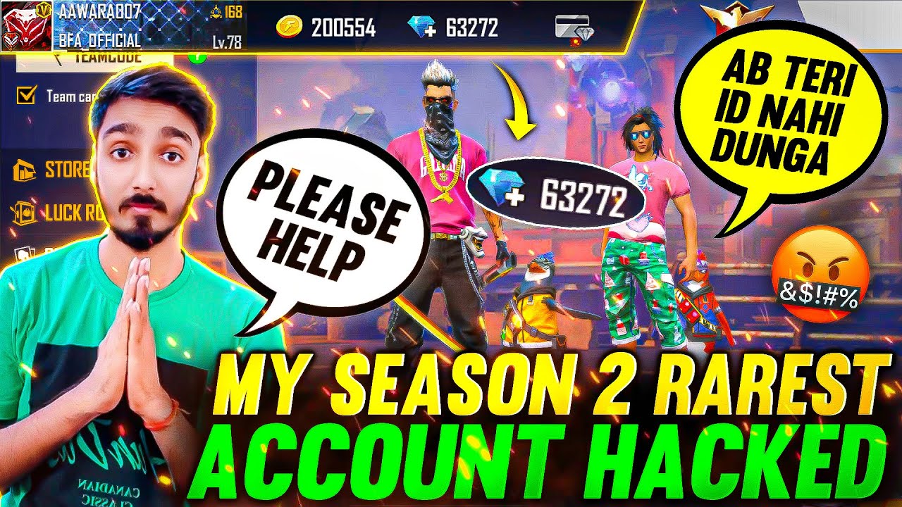 My Season 2 ID Hacked 😭 सब कुछ खतम हो गया - Leaving Free Fire || Last ...