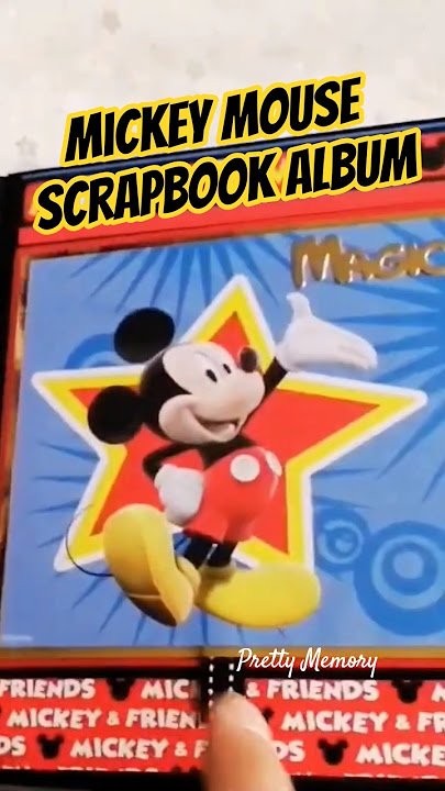 Mickey Mouse Scrapbook Album #diy #craft #scrapbook #handmade #disney #mickeymouse #art #fyp
