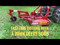 New Brown tree cutter in action on a John Deere tractor!