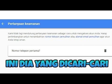 Video: Bagaimana Cara Mengetahui Pertanyaan Rahasia