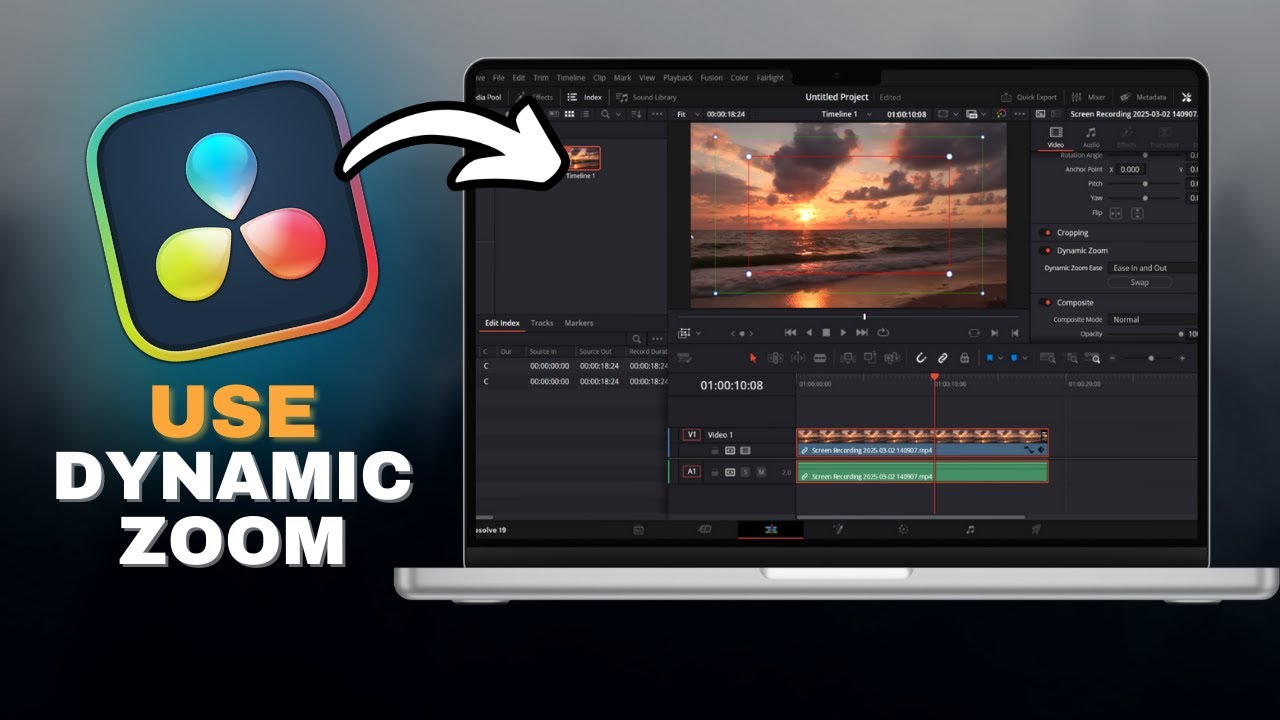 How To Use DYNAMIC ZOOM In Davinci Resolve in SECONDS! - YouTube