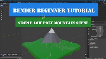 Blender Beginner Tutorial - Simple Low Poly RPG Mountain Scene and Level - No Ads