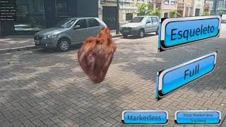 Body Exploration using Markerless Augmented Reality - Unity + Kudan