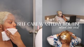 Self Care Wash Day Routine 2022 | hair mask, skin care, relatable + more *relaxing*