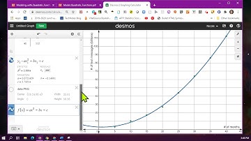 Quadratic Regression on Desmos Part 2