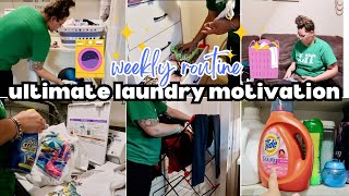*NEW* WEEKLY LAUNDRY ROUTINE ✨ULTIMATE LAUNDRY MOTIVATION | ALL DAY CLEAN WITH ME