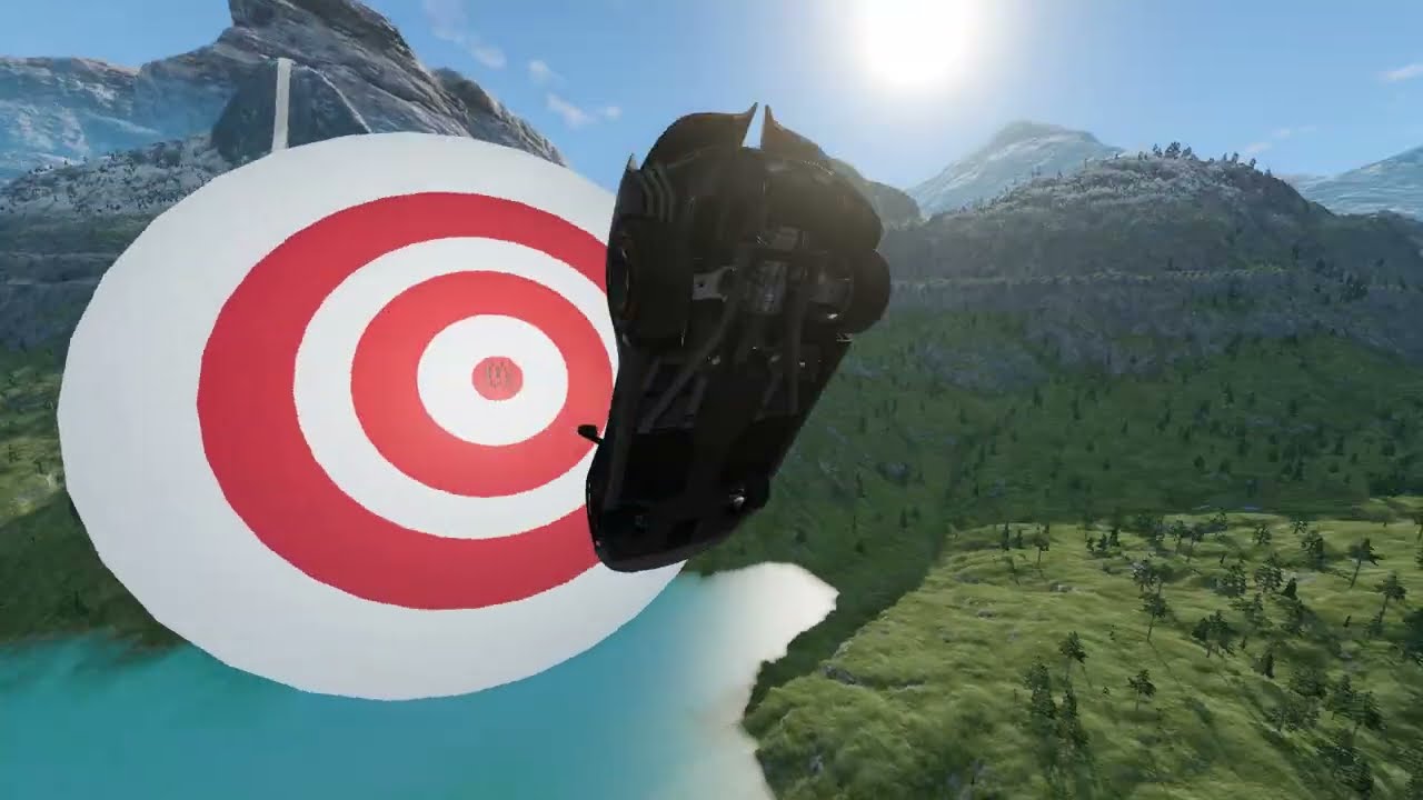 Which Car Endures more and covers more distance on hurdles.Cars vs Pit Beamng crash videos 3