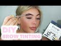 HOW I TINT MY BROWS AT HOME, CHEAP, QUICK AND SUPER SIMPLE TUTORIAL | AMY COOMBES
