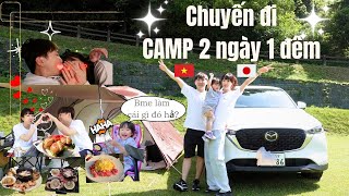 Our first 2 days 1 night CAMPING trip |Japanese-Vietnamese Family