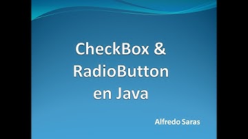 CheckBox y RadioButton en Java