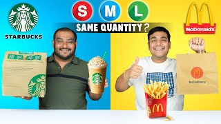 ⁣McDonald's And Starbucks Food Quantity Check Challenge | Food Challenge | Viwa Food World