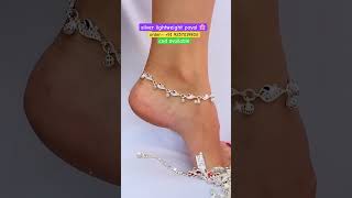 new designer silver beads anklet ✨, with 67% discount on instant order #shortsfeed #viralshorts