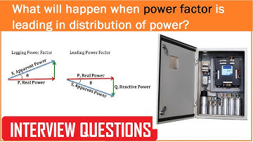 What will happen when power factor is leading in distribution of power?