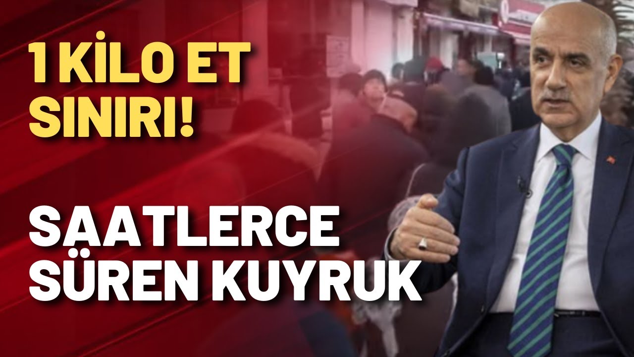 Yüzlerce vatandaş ucuza et almak için saatlerdir kuyrukta!