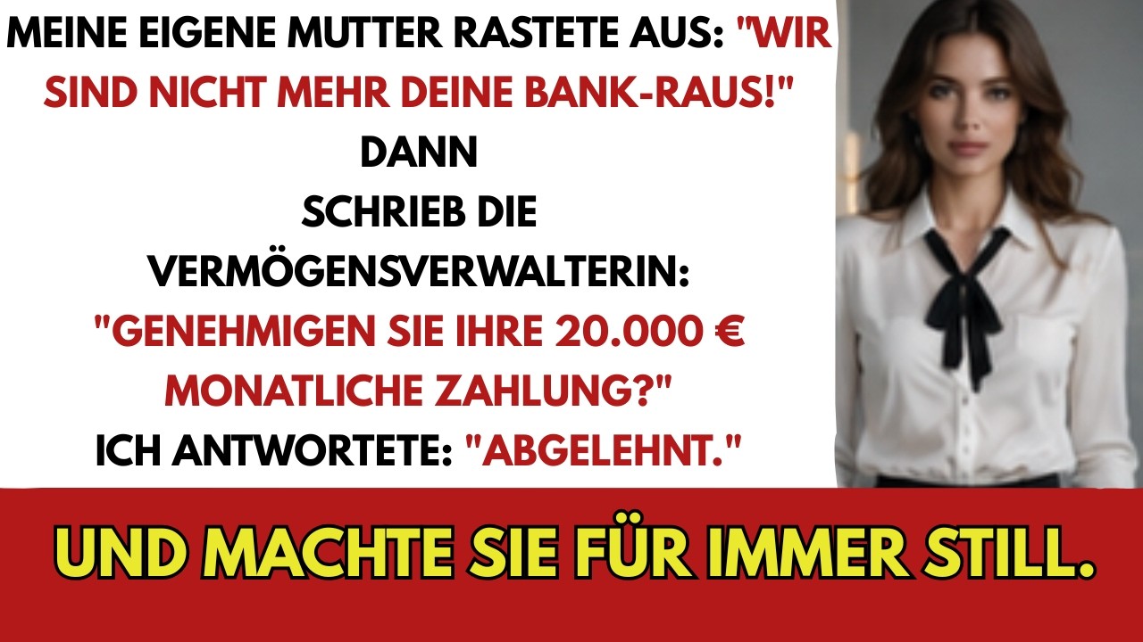 „Daniela, wir sind fertig damit, dich zu retten. Wir sind nicht länger deine Bank.“ Mit diesen Worten meiner Mutter begann das Familienessen, das meine Illusionen zerstörte. Mein Vater nannte mein...