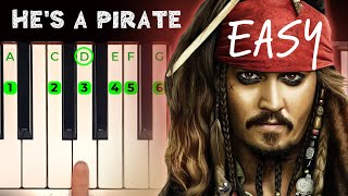 Pirates of the Caribbean - He's a Pirate | EASY PIANO TUTORIAL For Beginners Resimi
