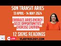 Sun Transit Aries 13 April-14 May 2024 Exalted/Gandantha Seize Opportunities, Exercise Caution