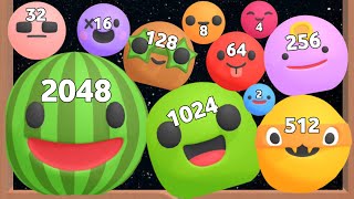 Slime Watermelon Game - ASMR Gameplay (Jelly Fruits Evolution, Level Up Merge Suika Balls 2048)