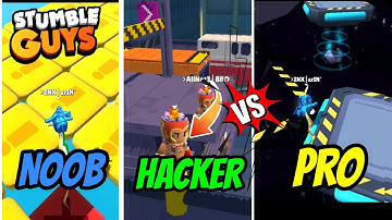 Noob vs Pro vs Hacker tips and tricks in Stumble Guys | Pack Sound gg