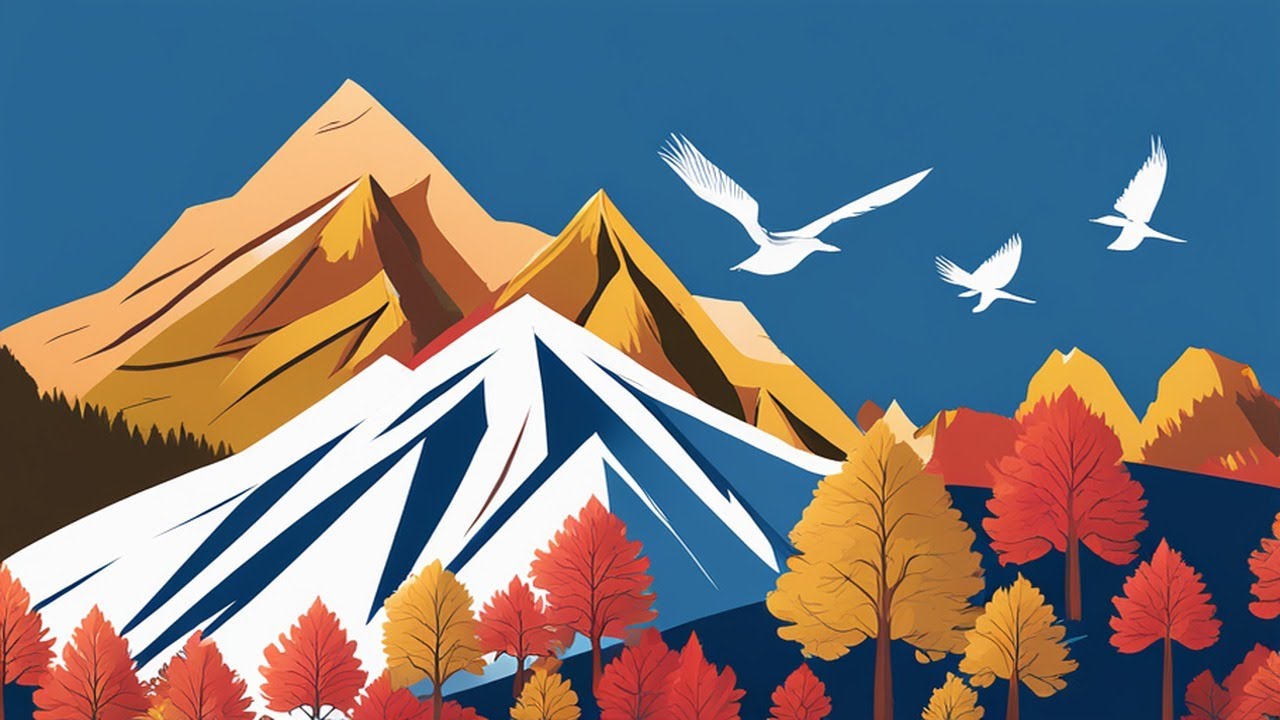 Mountain Melodies: Harmony of Wind, Birds, and Rustling Leaves in Majestic Peaks