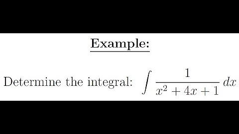 Integration - Completing The Square