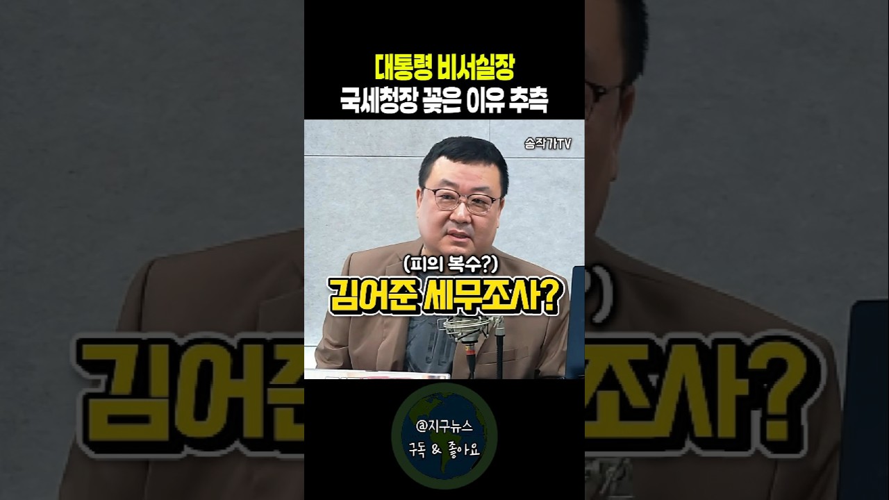 대통령 비서실장 국세청장 꽂은 이유 추측