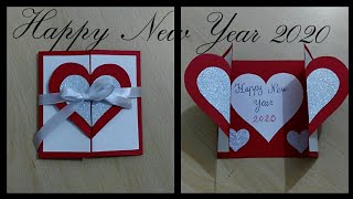 بطاقة تهنئة بمناسبة السنة الجديدة 2020/ DIY Beautiful Handmade Happy New Year 2020 Card Idea