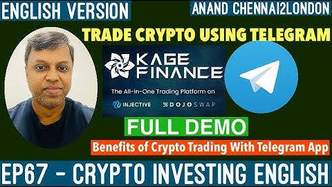 EP67 CYRPTO ENGLISH | Telegram BOT DEMO | Injective KAGE BOT | Buying & Selling Crypto with Telegram