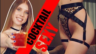 Lingerie Try On Haul in a top lounge bar in Milan