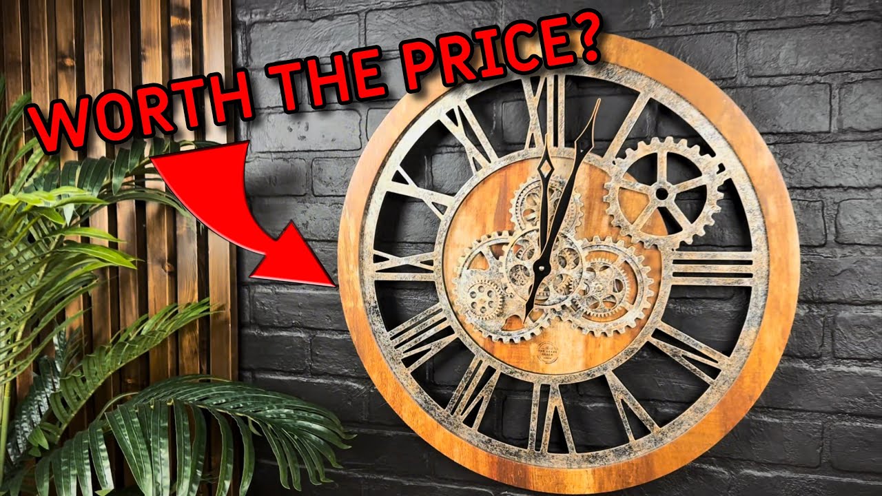 Improving Life Large Clock With Real Moving Gears - Review - YouTube