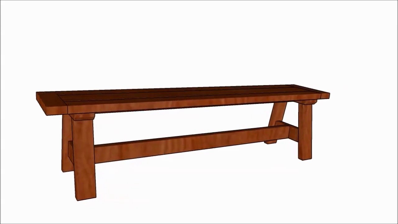 Rustic Bench Seat Plans - YouTube