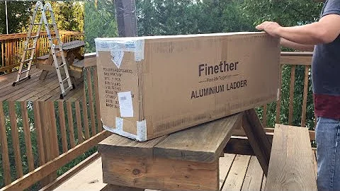 Unboxing Finether 12.1ft Multi Extendable Aluminum Folding Ladder