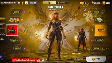 Buying New Mythic Sophia - Dawn’s Renewal & Maxing it out by Opening DAWNBRINGER MYTHIC DROP in CODM