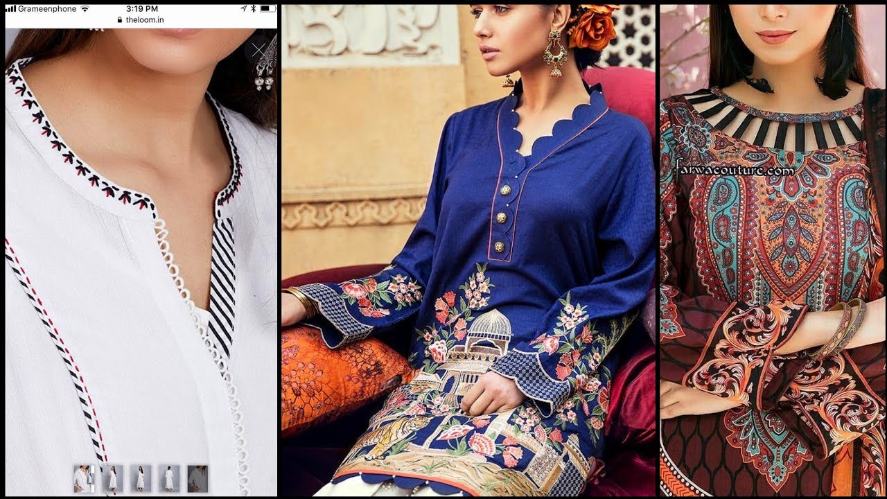 simple frock neck design