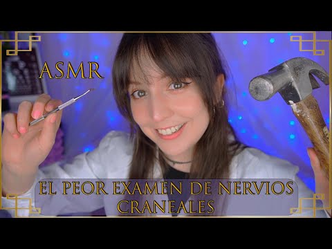 ⭐ASMR El PEOR Examen de Nervios Craneales 🤪[Sub] Roleplay Doctora Loca