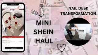 MINI SHEIN HAUL✨| Nail products edition | Boyfriend wrapping my nail desk 🫶