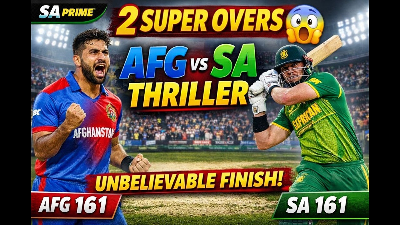 2 Super Overs in One Match! 😳 Afghanistan vs South Africa Thriller 2026