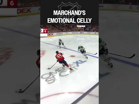 Marchand Scores and Points to the Sky 🕊️💛