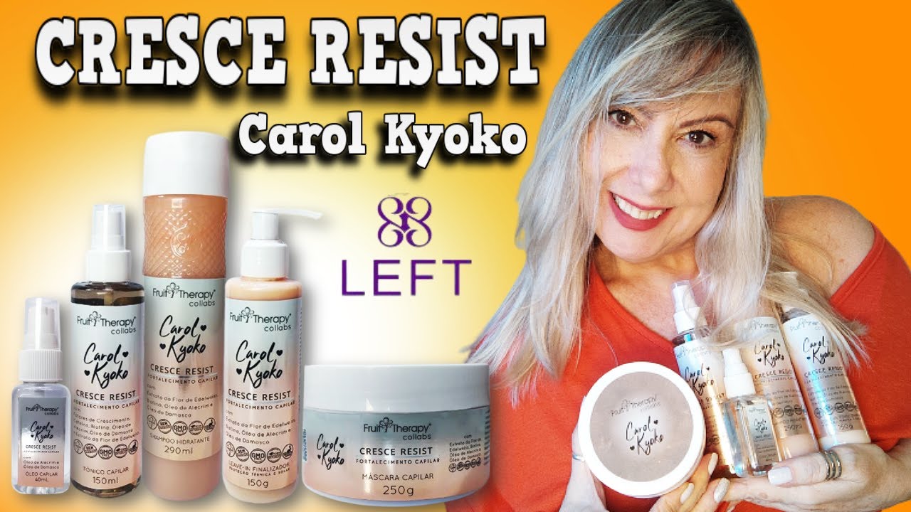 🧡 CRESCE RESIST CAROL KYOKO E LEFT COSMÉTICO REPARA E AJUDA NO CRESCIMENTO CAPILAR RESENHA!