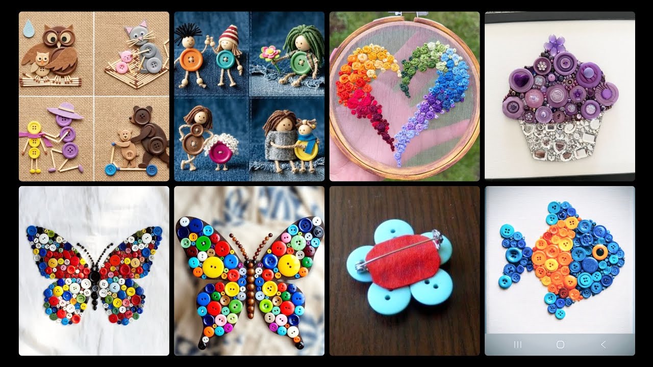 Amazing Button Craft Ideas for Home Decoration||DIY Button Crafts You ...