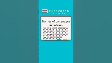 Learn Latvian - Names of Languages