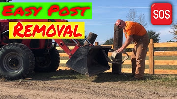 How To Pull Fence Posts With a Tractor  |  Easy Fence Post Removal