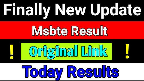 how to check diploma msbte summer result 2021 | msbte result | msbte new update