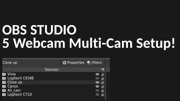 Connecting 5 Cameras (4 Webcams, 1 Camcorder) Into OBS Studio!
