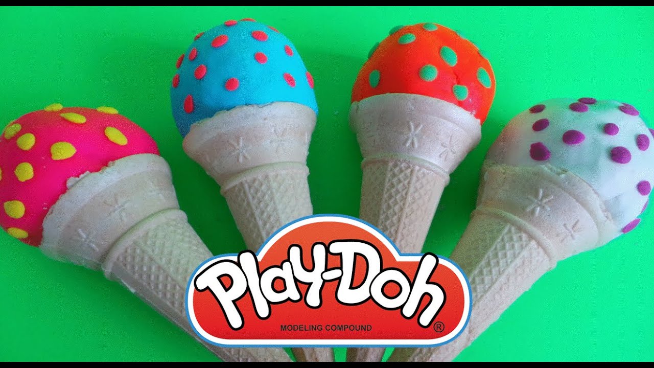 PlayDoh Ice Cream Cone Surprise Toy Openings Inc. Mickey Mouse, Hello