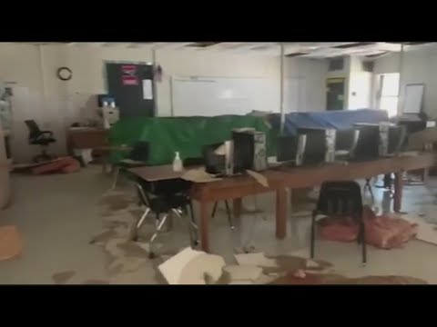 Storm rips roof