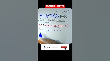 BODMAS Rule Full Concept in 1 Minute | Maths Tricks for Class 6 to 10 | #basicmaths #bodmas #shorts