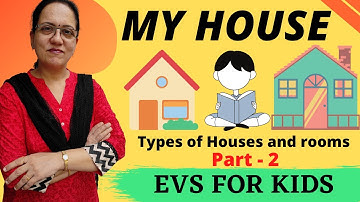 My Home- Part 2 | Types of Houses and room we live in | EVS for Kids | With cartoons and animation |